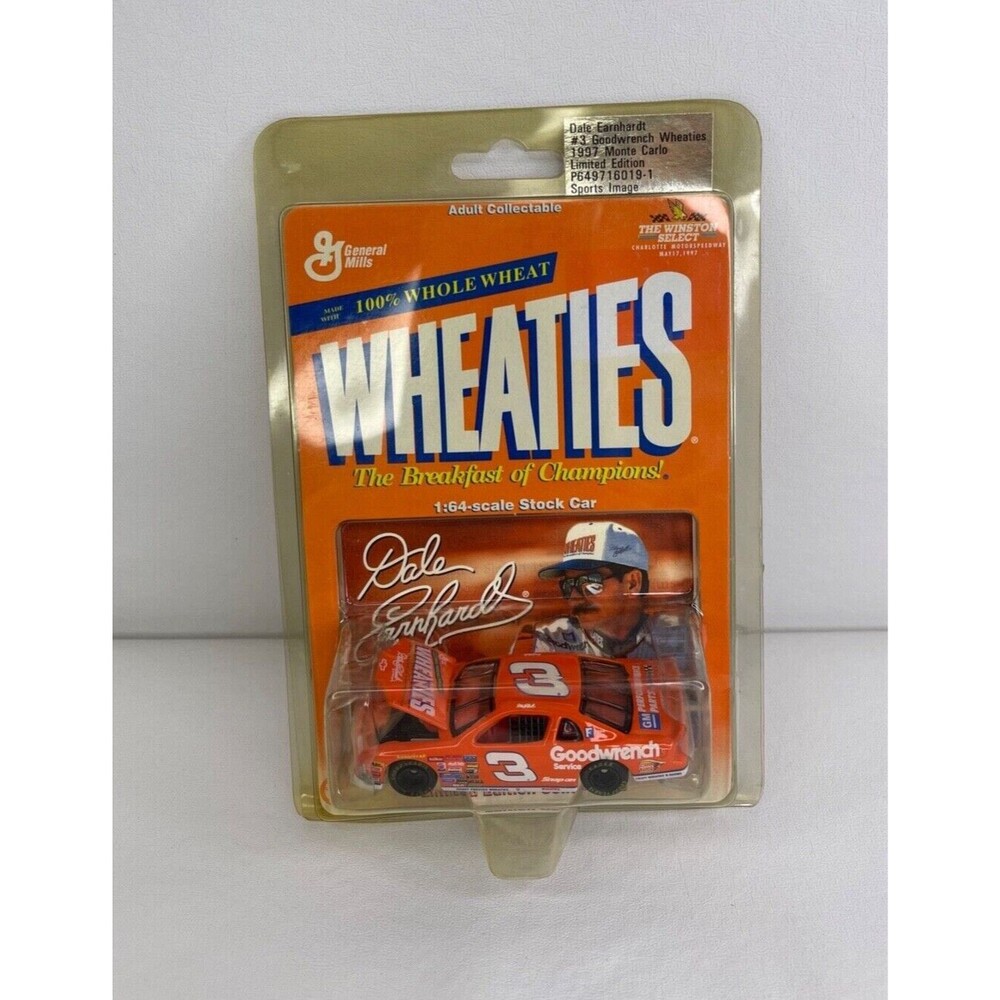 1997 Dale Earnhardt #3 Wheaties Monte Carlo 1:64 W/ Action Card